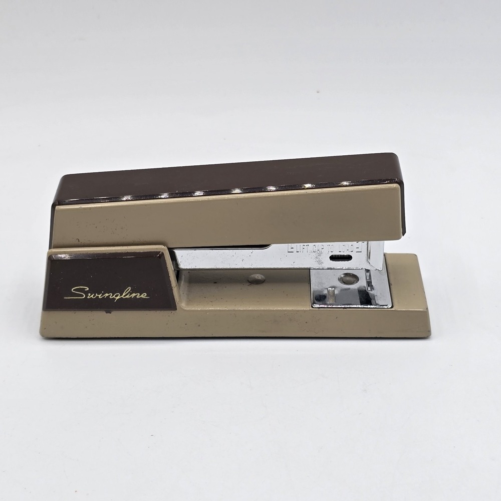 Swingline 737 Vintage Stapler | Brown/Tan Mid Century Modern | 5" | Made In USA